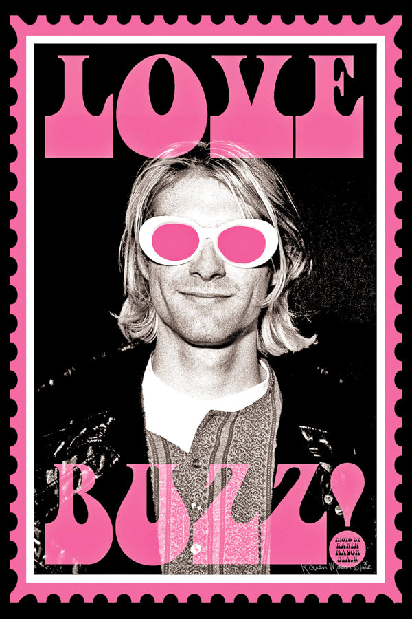 Kurt Cobain Poster 12x18 signed Love Buzz Nirvana – Karen Mason