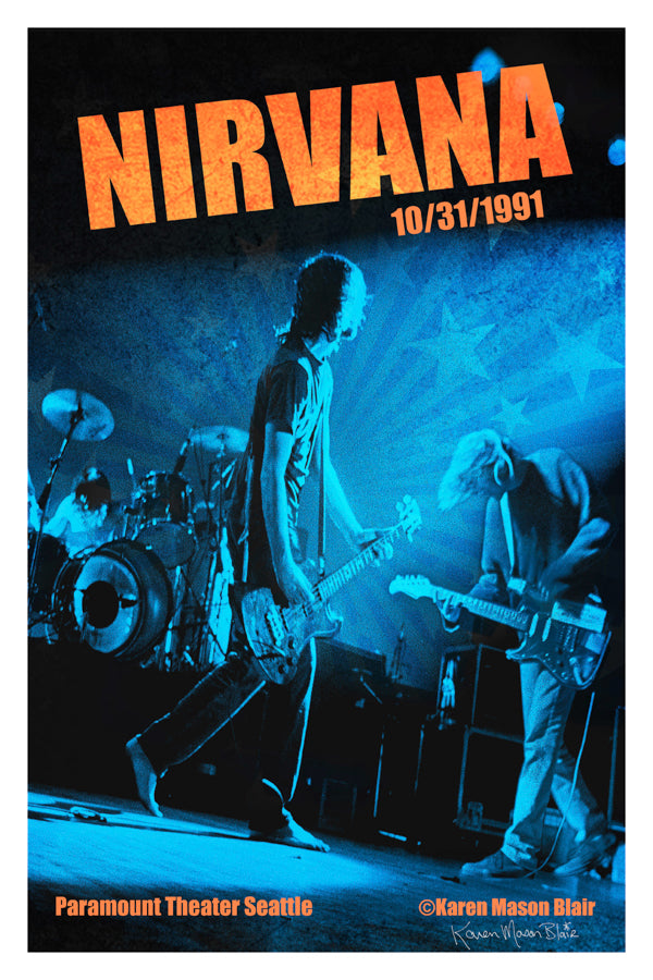 Nirvana Poster Print 12x18 10.31.91 Signed Live at the Paramount